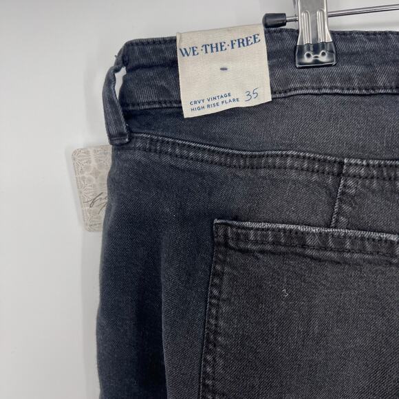 Free People x We the Free CRVY Vintage High-Rise Flare Jeans Sz 35S - Picture 8 of 10